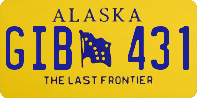 AK license plate GIB431