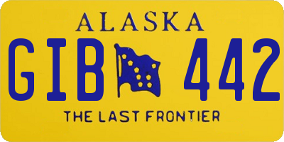 AK license plate GIB442