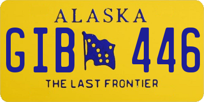 AK license plate GIB446