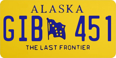 AK license plate GIB451