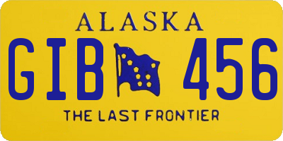 AK license plate GIB456