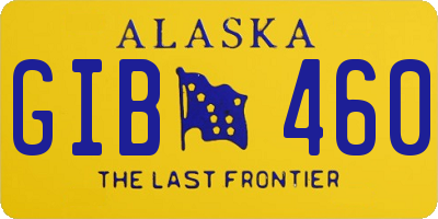 AK license plate GIB460