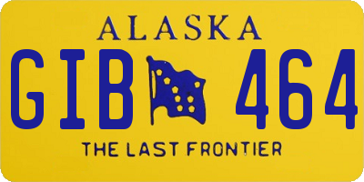 AK license plate GIB464