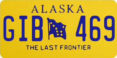 AK license plate GIB469