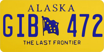 AK license plate GIB472