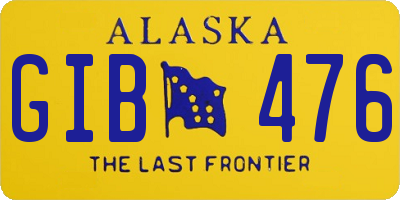 AK license plate GIB476