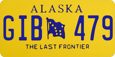 AK license plate GIB479