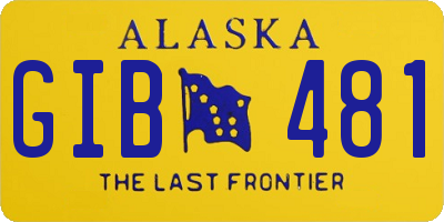 AK license plate GIB481