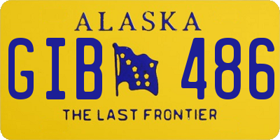 AK license plate GIB486