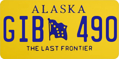 AK license plate GIB490