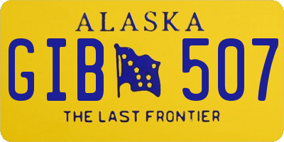 AK license plate GIB507