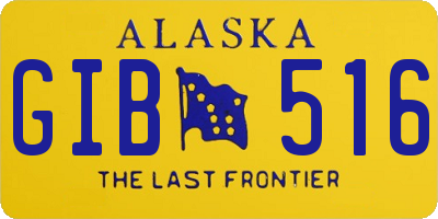 AK license plate GIB516