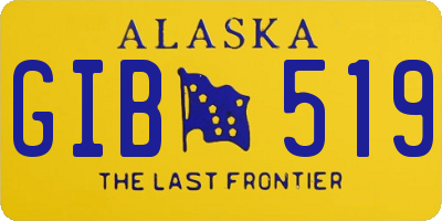 AK license plate GIB519