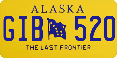 AK license plate GIB520