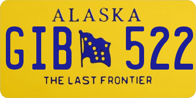 AK license plate GIB522