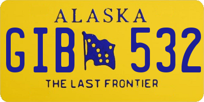 AK license plate GIB532