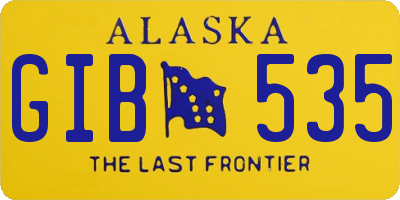 AK license plate GIB535