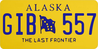 AK license plate GIB557
