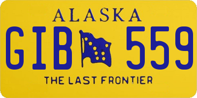 AK license plate GIB559