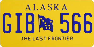 AK license plate GIB566