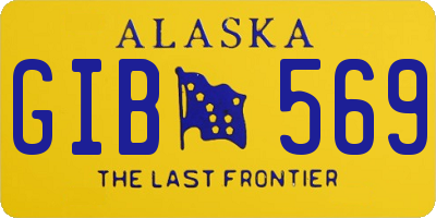 AK license plate GIB569