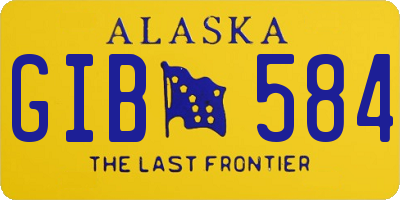 AK license plate GIB584