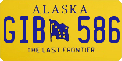 AK license plate GIB586