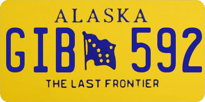 AK license plate GIB592