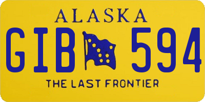 AK license plate GIB594