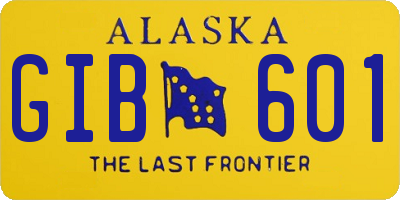AK license plate GIB601