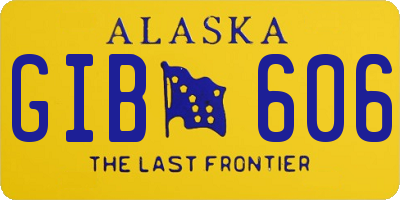 AK license plate GIB606