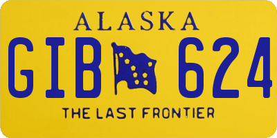 AK license plate GIB624
