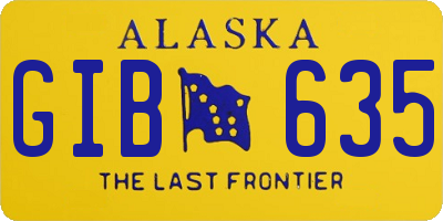 AK license plate GIB635