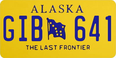 AK license plate GIB641