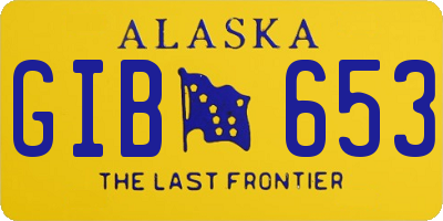 AK license plate GIB653