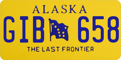 AK license plate GIB658