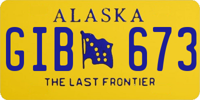 AK license plate GIB673