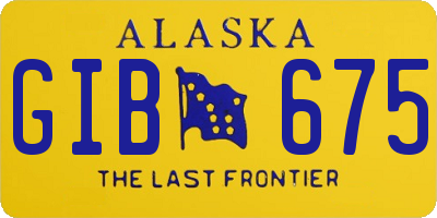 AK license plate GIB675