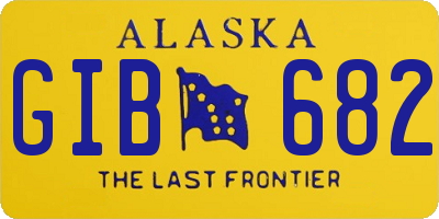 AK license plate GIB682