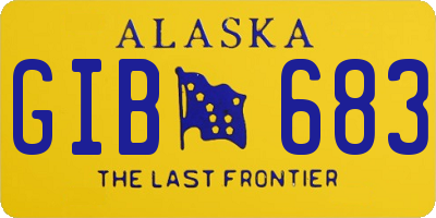 AK license plate GIB683