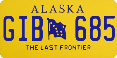 AK license plate GIB685