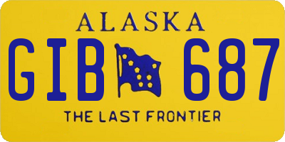 AK license plate GIB687