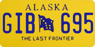 AK license plate GIB695
