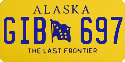 AK license plate GIB697