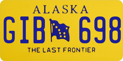 AK license plate GIB698