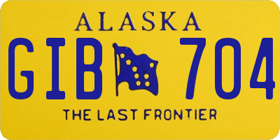 AK license plate GIB704