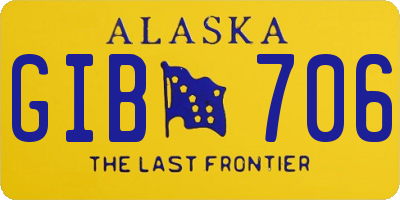 AK license plate GIB706