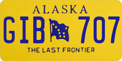 AK license plate GIB707