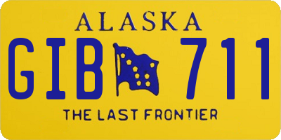 AK license plate GIB711