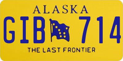 AK license plate GIB714